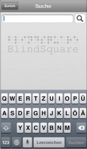 Screenshot der App Blindsquare für iPhone